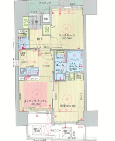 エステムプラザ難波EASTⅡブレストの物件間取画像